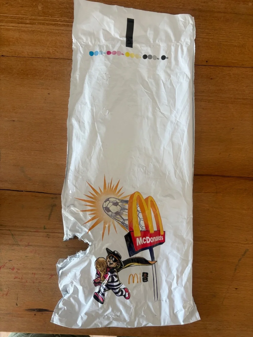 McDonalds unused packaging